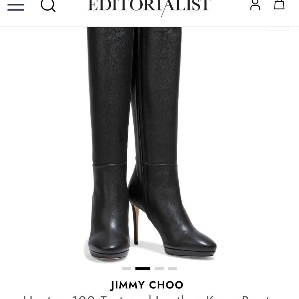 Jimmy Choo hoxton textured Leather Knee-High Boots